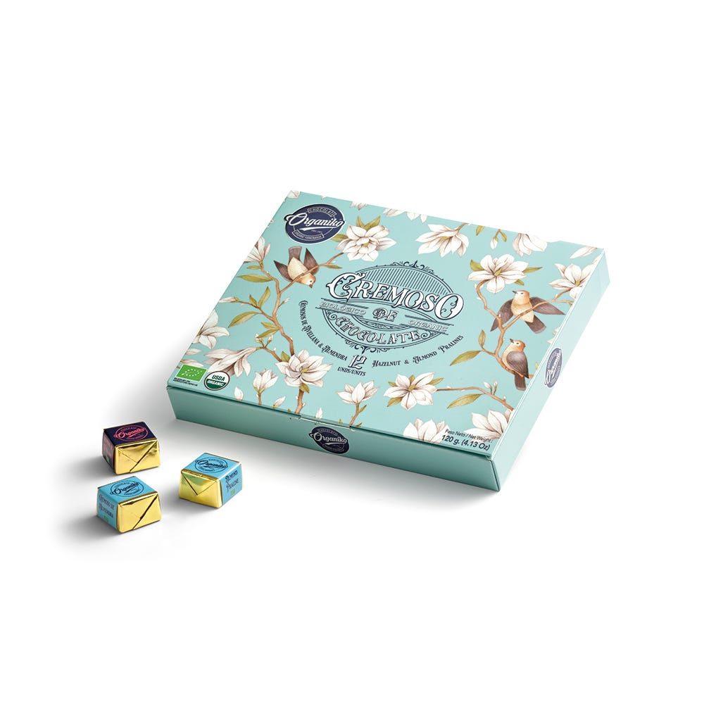 Chocolate Organiko Cremoso - Hazelnuts and Almonds Praline