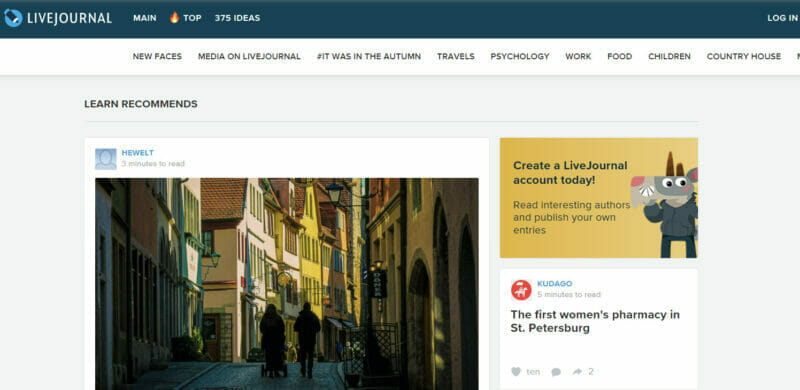 LiveJournal social media website