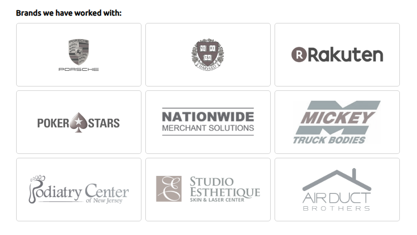 Brands we have worked with 