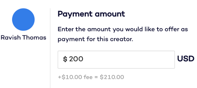 Creator.co payment negotiation