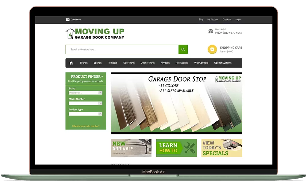 Moving Up Garage Doors Co smartsites campaign